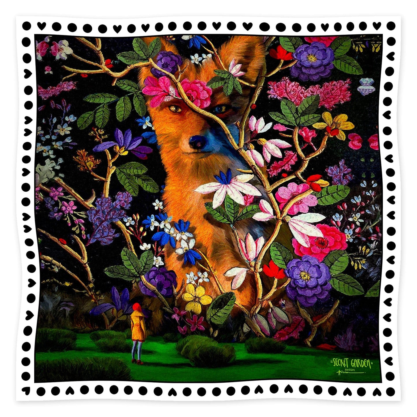 Happy365 90 x 90 cm / Balta Skarelė SECRET GARDEN