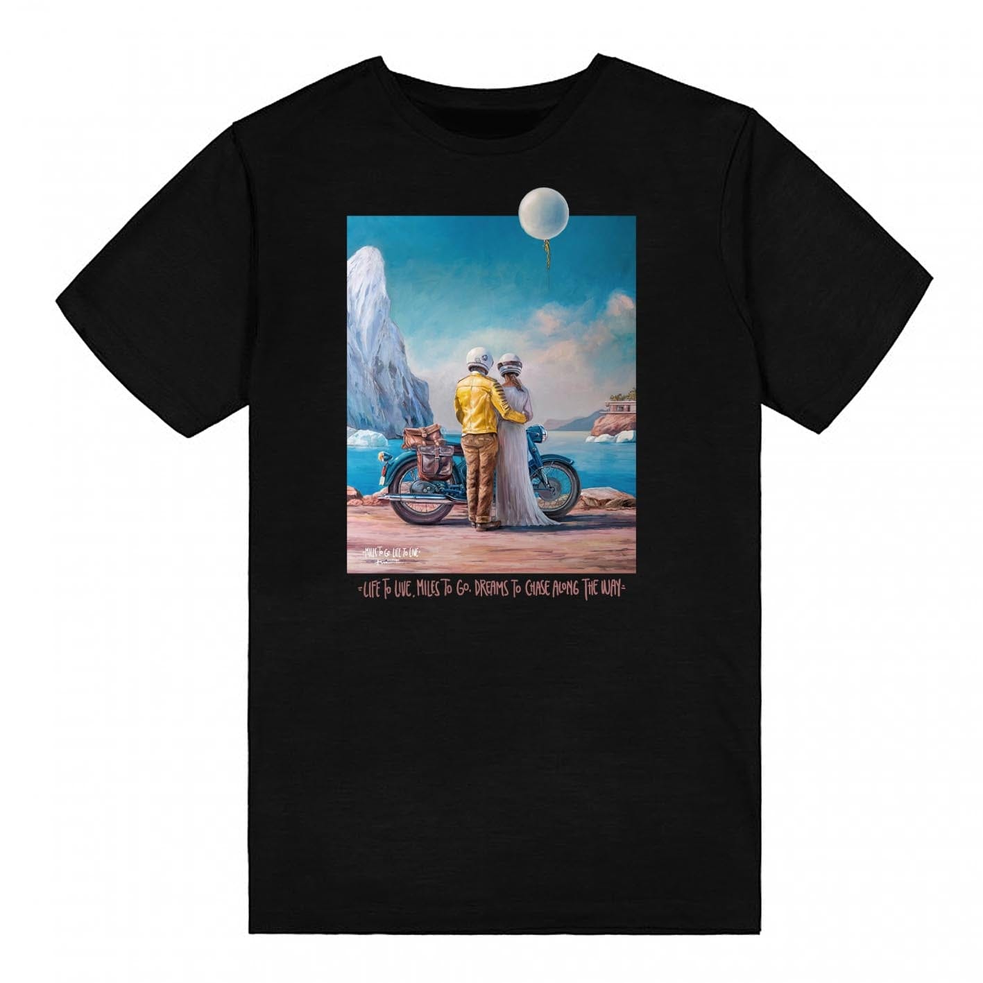 Happy365 Marškinėliai Miles To Go Life To Live